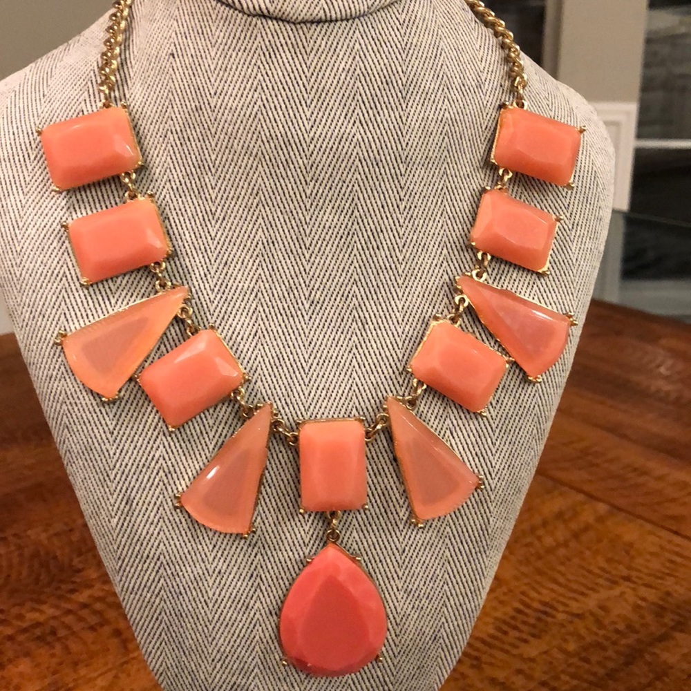 Gorgeous Bright Blush & Gold Necklace. 0245